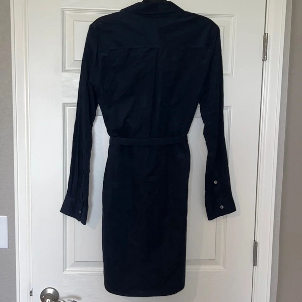 NWT Brooklyn Industries Navy Cedar Shirtdress Outer-space 100% Cotton Size Large - Picture 3 of 15